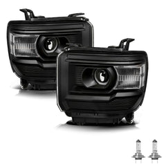 VehicleAid Projector Headlights For 2015-2019 GMC Sierra 2500HD