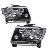 VehicleAid Headlights For 2011-2013 Jeep Grand Cherokee/2011-2017 Compass