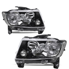 VehicleAid Headlights For 2011-2013 Jeep Grand Cherokee/2011-2017 Compass