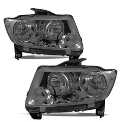 VehicleAid Headlights For 2011-2013 Jeep Grand Cherokee/2011-2017 Compass