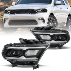VehicleAid Headlights For 2021-2024 Dodge Durango w/LED DRL