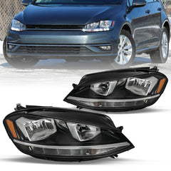 VehicleAid Headlights For 2018-2020 Volkswagen VW Golf & GTI