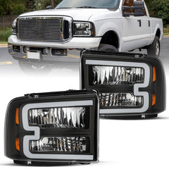VehicleAid Headlights For 2005-2007 Ford F250 F350 F450 F550 Super Duty