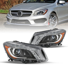 VehicleAid Headlights For 2014-2016 Mercedes-Benz CLA-Class C117/CLA 180/CLA250/CLA200/CLA45 AMG