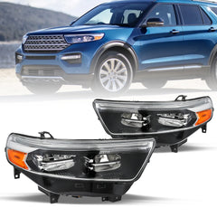 VehicleAid Full LED Headlights For 2020-2024 Ford Explorer XLT / Limited