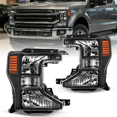 VehicleAid Headlights For 2020-2022 Ford F250 F350 Super Duty Halogen Models