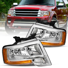 VehicleAid Headlights For 2015-2017 Ford Expedition