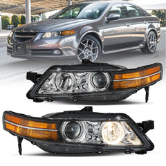 VehicleAid Headlights For 2007-2008 Acura TL Base/Navigation Model HID Xenon Type
