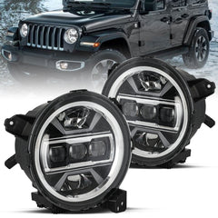 VehicleAid Headlights For 2019-2022 Jeep Gladiator JT