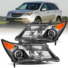 VehicleAid Headlights For 2007-2013 Acura MDX HID Xenon Type w/o Adaptive