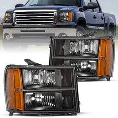 VehicleAid Headlights For 2007-2013 GMC Sierra 1500