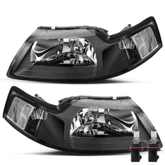 VehicleAid Headlights For 1999-2004 Ford Mustang
