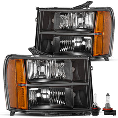 VehicleAid Headlights For 2007-2013 GMC Sierra 1500
