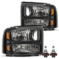 VehicleAid Headlights For 2005-2007 Ford F250 F350 F450 F550 Super Duty