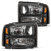 VehicleAid Headlights For 2005-2007 Ford F250 F350 F450 F550 Super Duty