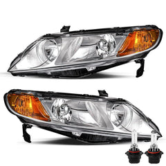 VehicleAid Headlights For 2006-2011 Honda Civic Sedan