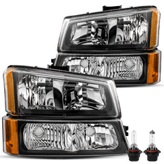 VehicleAid Headlights For 2003-2006 Chevy Avalanche 1500/2500