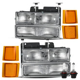 VehicleAid Headlights For 1994-2000 Chevy C2500 K2500 K3500