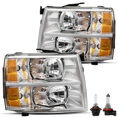 VehicleAid Headlights For 2007-2014 Chevy Silverado 2500 HD/3500 HD