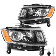 VehicleAid Headlights For 2014-2016 Jeep Grand Cherokee