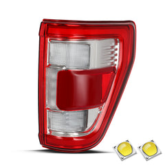 VehicleAid Full LED Taillights For 2021-2023 Ford F150 w/ Blind Spot Chrome