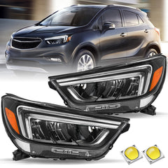 VehicleAid Full LED Headlights For 2017-2022 Buick Encore