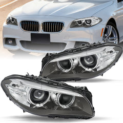 VehicleAid Headlights For 2014-2016 BMW 5 Series F10/F18 528i 535i 550i w/LED DRL Projector