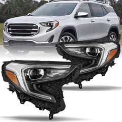 VehicleAid Headlights For 2018-2021 GMC Terrain HID/Xenon Model