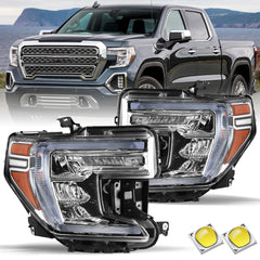 VehicleAid FULL LED Headlights For 2019-2021 GMC Sierra 1500