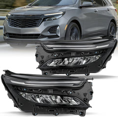 VehicleAid Full LED Headlights For 2022-2024 Chevy Equinox LT/RS