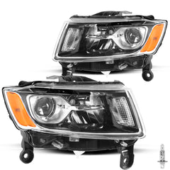 VehicleAid Headlights For 2014-2016 Jeep Grand Cherokee