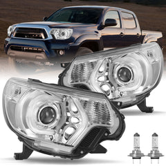 VehicleAid Headlights For 2012-2015 Toyota Tacoma with LED DRL