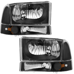 VehicleAid Headlights For 1999-2004 Ford F250 / F350 / F450 / F550 Super Duty