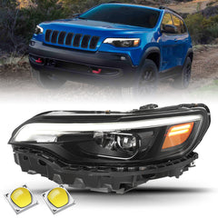 VehicleAid Full LED Headlights For 2019-2022 Jeep Cherokee Xenon