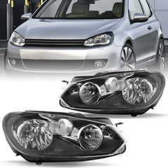 VehicleAid Headlights For 2010-2014 Volkswagen Jetta Sportwagen (MK6)