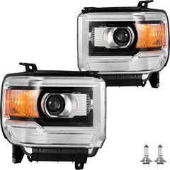 VehicleAid Projector Headlights For 2015-2019 GMC Sierra 2500HD