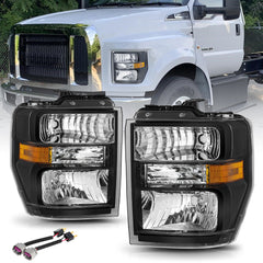VehicleAid Headlights For 2008-2021 Ford E350 / E450 Super Duty Seal Beam Model