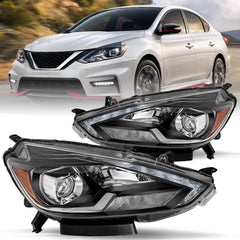 VehicleAid Headlights For 2016-2019 Nissan Sentra SL SR