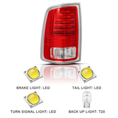 VehicleAid Taillights For 2013-2018 Dodge Ram