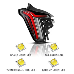 VehicleAid Taillights For 2020-2022 Cadillac CT5 Black And Red Lens