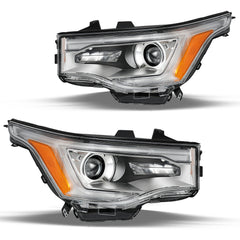 VehicleAid Headlights For 2017-2019 GMC Acadia Halogen w/LED DRL W/o ALL TERRAIN PKG