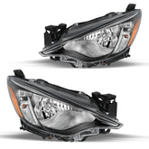 VehicleAid Headlights For 2016 Scion iA, 2017-2018 Toyota Yaris iA, 2019-2020 Yaris L/LE