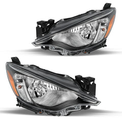 VehicleAid Headlights For 2016 Scion iA, 2017-2018 Toyota Yaris iA, 2019-2020 Yaris L/LE