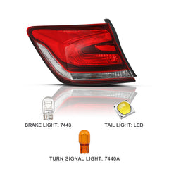 VehicleAid Taillights For 2013-2015 Honda Civic