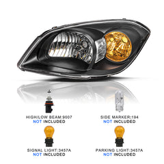 VehicleAid Headlights For 2005-2010 Chevy Cobalt