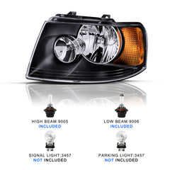 VehicleAid Headlights For 2003-2006 Ford Expedition
