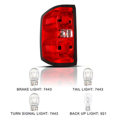 VehicleAid Taillights For 2014-2018 Chevy Silverado