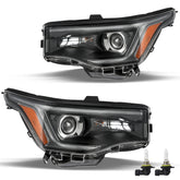 VehicleAid Headlights For 2017-2019 GMC Acadia Halogen w/LED DRL w/ All Terrain PKG