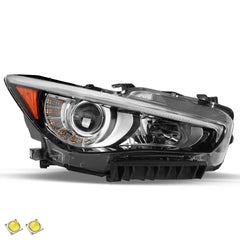 VehicleAid Full LED Headlights For 2014-2022 Infiniti Q50 w/o AFS