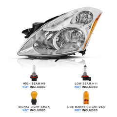VehicleAid Headlights For 2010-2012 Nissan Altima